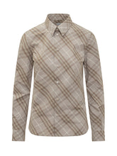 Burberry Shirt with Beige Check Pattern - Burberry | $store$