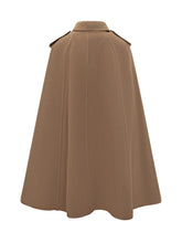 Burberry Wool Cape with Belt in Camel - Burberry | $store$