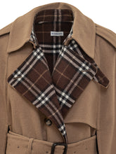Burberry Wool Cape with Belt in Camel - Burberry | $store$