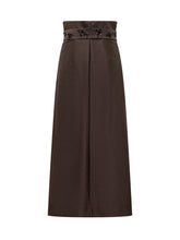 Alberta Ferretti Brown Long Skirt with Embroidered Belt - Alberta Ferretti | $store$