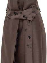 Alberta Ferretti Brown Long Skirt with Embroidered Belt - Alberta Ferretti | $store$