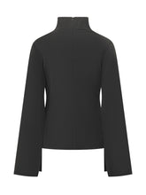 Alberta Ferretti Black High Neck Blouse with Wide Sleeves - Alberta Ferretti | $store$