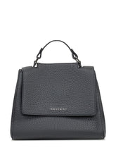 Orciani Black Leather Bag with Flap and Top Handle - COLLEZIONE TEAM EC | $store$