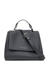 Orciani Black Leather Bag with Flap and Top Handle - COLLEZIONE TEAM EC | $store$