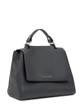 Orciani Black Leather Bag with Flap and Top Handle - COLLEZIONE TEAM EC | $store$