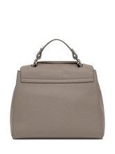 Orciani Taupe Leather Bag with Flap and Top Handle - COLLEZIONE TEAM EC | $store$