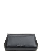 Orciani Black Leather Clutch with Silver Chain Detail - COLLEZIONE TEAM EC | $store$