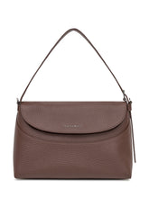 Orciani Brown Leather Shoulder Bag with Flap - COLLEZIONE TEAM EC | $store$