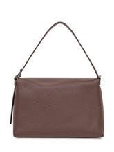 Orciani Brown Leather Shoulder Bag with Flap - COLLEZIONE TEAM EC | $store$