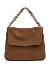 Orciani Brown Suede Shoulder Bag with Chain Handle - COLLEZIONE TEAM EC | $store$