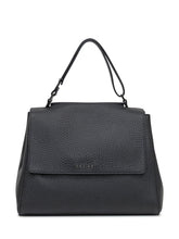 Orciani Black Leather Bag with Flap and Handle - COLLEZIONE TEAM EC | $store$