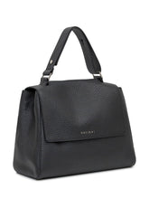 Orciani Black Leather Bag with Flap and Handle - COLLEZIONE TEAM EC | $store$