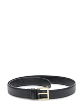 Orciani Black Leather Belt with Gold Buckle - COLLEZIONE TEAM EC | $store$