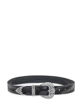 Orciani Black Leather Belt with Jewel Buckle - COLLEZIONE TEAM EC | $store$