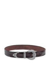 Orciani Brown Leather Belt with Jewel Buckle - COLLEZIONE TEAM EC | $store$