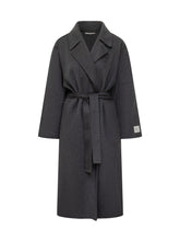 Cappotto Grigio in Lana con Cintura Calvin Klein - Abbigliamento Donna | $store$