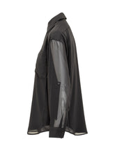 Camicia Calvin Klein in Organza Nera - Abbigliamento Donna | $store$