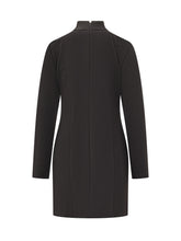 Abito Calvin Klein a Maniche Lunghe con Collo Alto Nero - Abbigliamento Donna | $store$