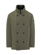 Peuterey Green Double-Breasted Jacket with High Collar - COLLEZIONE TEAM EC | $store$