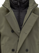 Peuterey Green Double-Breasted Jacket with High Collar - COLLEZIONE TEAM EC | $store$
