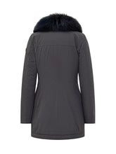 Peuterey Parka Nero con Pelliccia Blu - Abbigliamento Donna | $store$