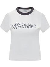 Off-White White T-Shirt with Logo Embroidery - COLLEZIONE TEAM EC | $store$