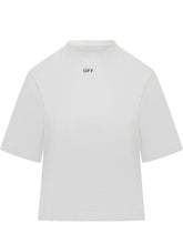 Off-White White T-Shirt with Minimal Logo - COLLEZIONE TEAM EC | $store$