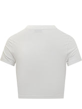 Off-White White Cropped T-Shirt with Arrows Logo - COLLEZIONE TEAM EC | $store$