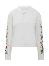 Off-White Long Sleeve T-Shirt with Print - COLLEZIONE TEAM EC | $store$