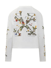 Off-White Long Sleeve T-Shirt with Print - COLLEZIONE TEAM EC | $store$