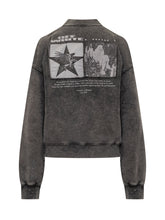 Off-White Felpa Nera Effetto Washed con Logo - Abbigliamento Donna | $store$