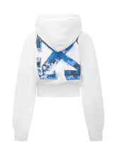 Off-White Felpa Crop con Logo Ricamato - Abbigliamento Donna | $store$