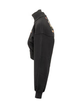 Off-White Felpa Nera con Zip e Logo Ricamato - Abbigliamento Donna | $store$