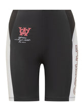 Off-White Shorts Ciclista Neri con Stampa Laterale - Abbigliamento Donna | $store$