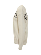 Off-White White Sweater with Intarsia Logo - COLLEZIONE TEAM EC | $store$