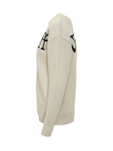 Off-White White Sweater with Intarsia Logo - COLLEZIONE TEAM EC | $store$