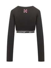 Off-White Top Cut Out a Maniche Lunghe Nero - Abbigliamento Donna | $store$