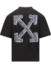 Off-White Black T-Shirt with Embroidered Logo - COLLEZIONE TEAM EC | $store$