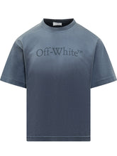Off-White Blue T-Shirt with Front Logo - COLLEZIONE TEAM EC | $store$