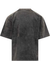 Off-White T-Shirt Nera Effetto Washed con Logo - Abbigliamento Uomo | $store$