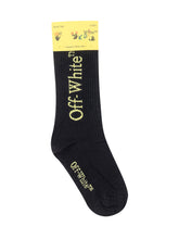 Off-White Calze Nere con Logo Giallo - Accessori Bambini | $store$