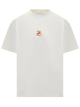 Alberto Bresci White T-shirt with Dragon Embroidery - COLLEZIONE TEAM EC | $store$