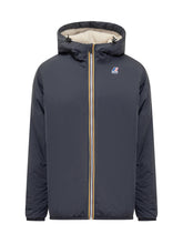 K-Way Blue Jacket with Hood and Teddy Lining - COLLEZIONE TEAM EC | $store$