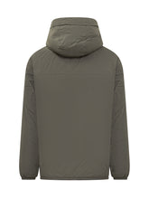 K-Way Green Jacket with Hood and Lining - COLLEZIONE TEAM EC | $store$