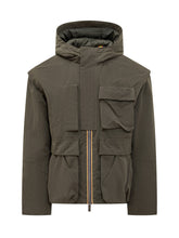 K-Way Green Jacket with Utility Pockets - COLLEZIONE TEAM EC | $store$