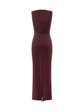 Solace London Bordeaux Strapless Long Dress - COLLEZIONE TEAM EC | $store$