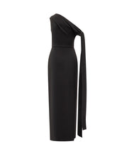 Solace London Black One-Shoulder Draped Dress - COLLEZIONE TEAM EC | $store$
