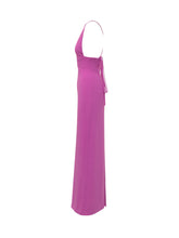Solace London Fuchsia Long Dress With Crossed Straps - COLLEZIONE TEAM EC | $store$