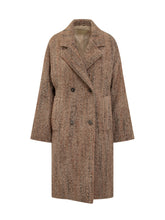 Monom\u00EC Herringbone Double-Breasted Coat - COLLEZIONE TEAM EC | $store$