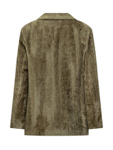 Monom\u00EC Green Corduroy Velvet Blazer - COLLEZIONE TEAM EC | $store$